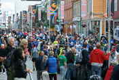 Crowds at the finish