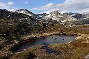 A small lake on the way down